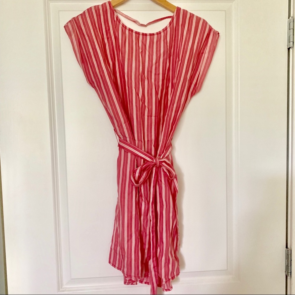 Hot pink striped Dress